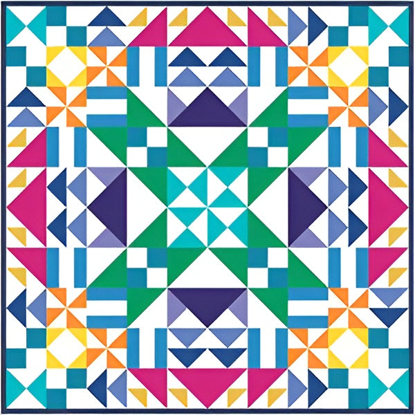 Building Blocks Quilt with Century Solids from Andover Fabrics