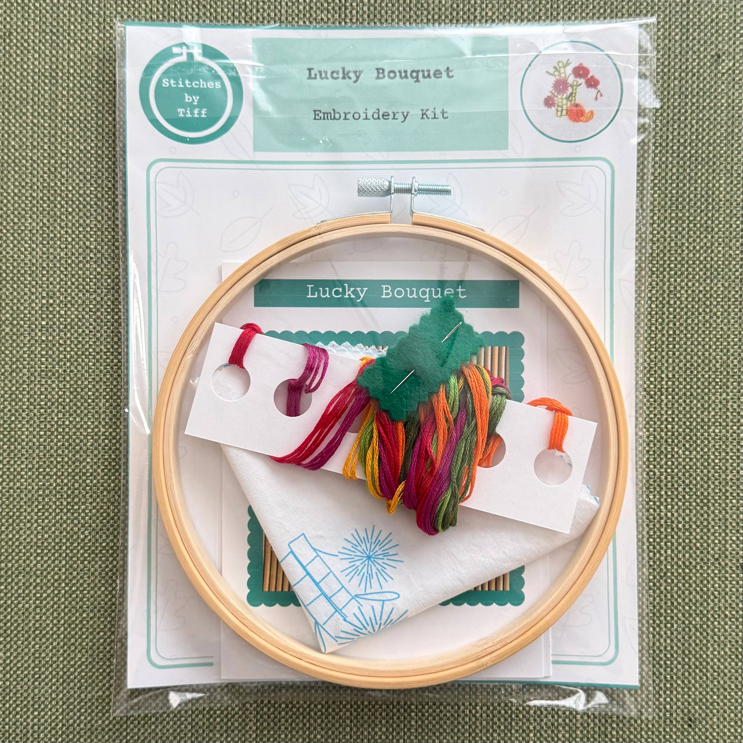 Lucky Bouquet Lunar New Year Craft DIY Embroidery Kit
