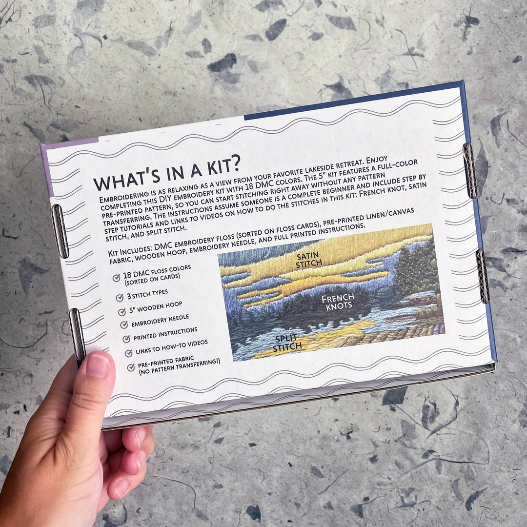 DIY Embroidery Kit - Lakeside (5")