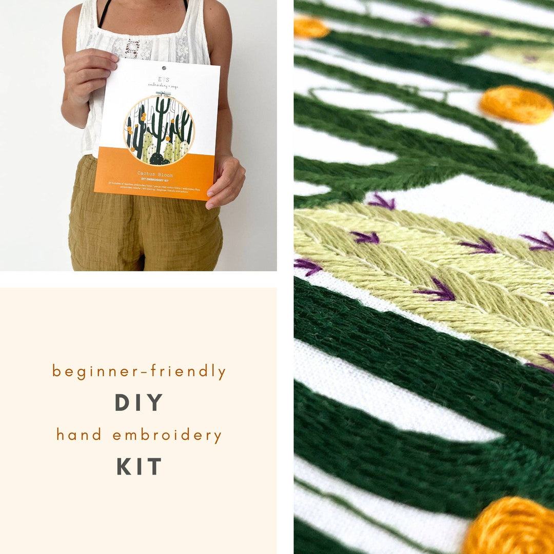 Cactus Bloom - embroidery kit