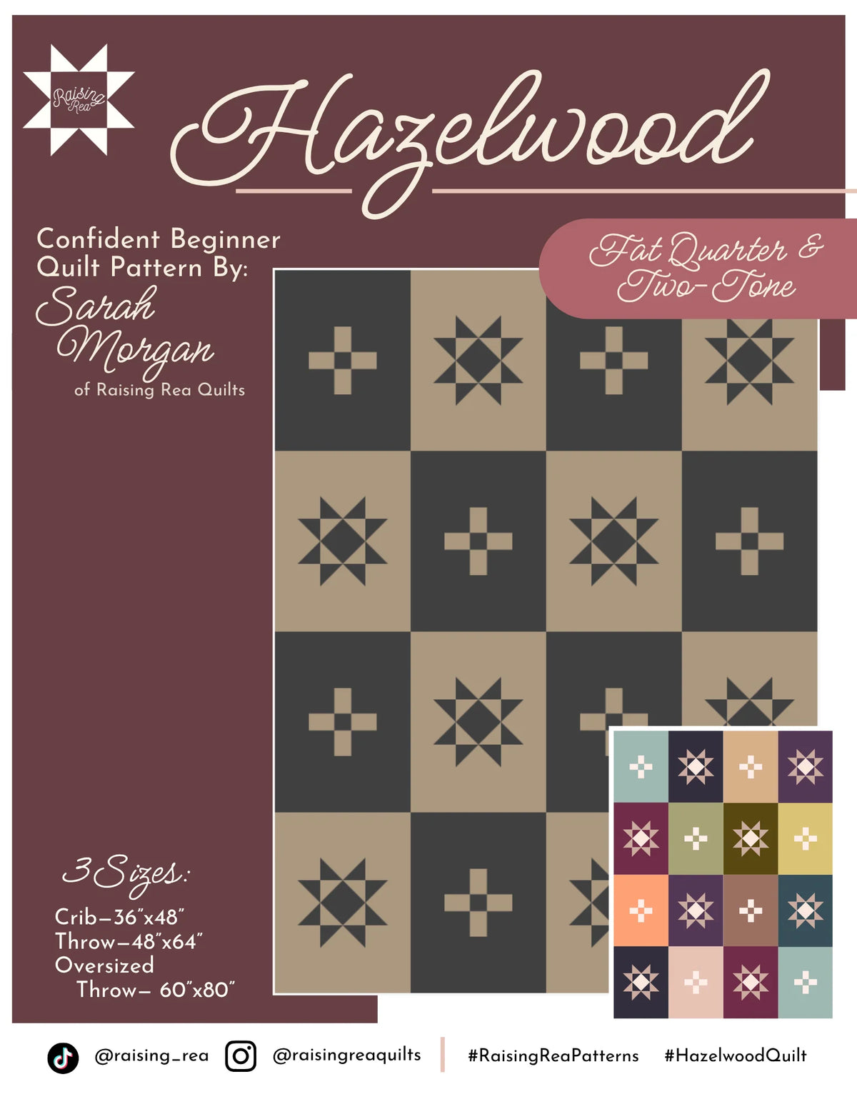 Hazelwood Quilt Pattern - Sarah Morgan of Raising Rea Quilts