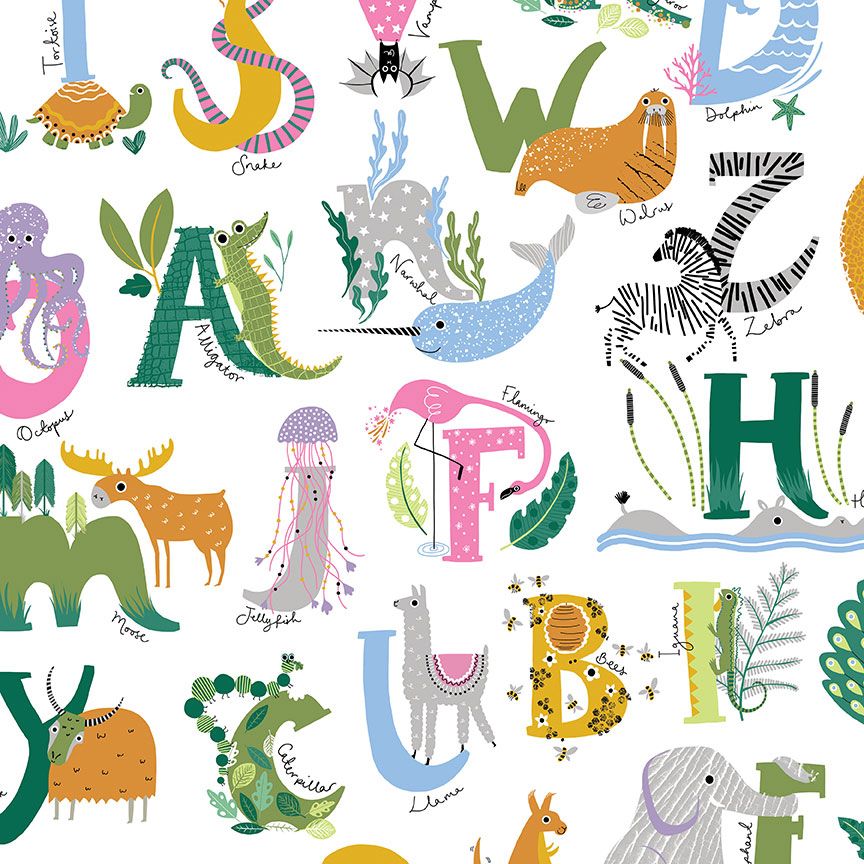 Alphabet Soup - Easy As ABC - D2884-White