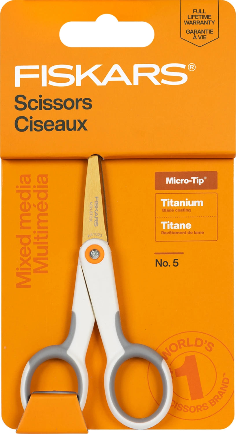 Fiskars - Mixed Media No 5 Micro Tip Titanium Scissors - 5in