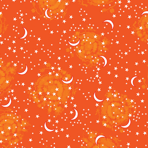 Happy Hauntings - Benartex - Starry Sky Orange - 14947G-39