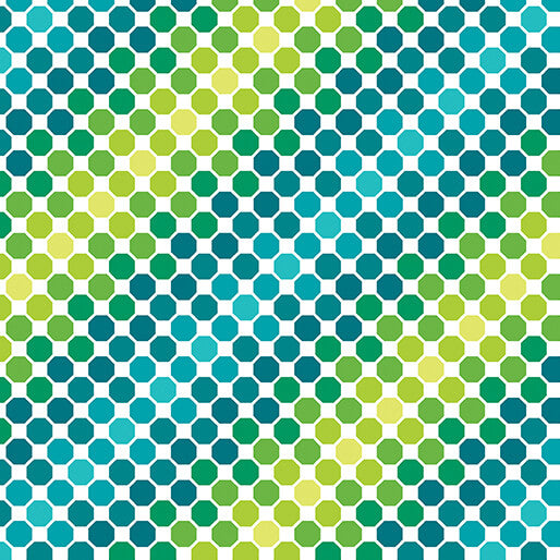 Happy Notes - Blender Octagon Stripe - Green/Multi - 16442-46