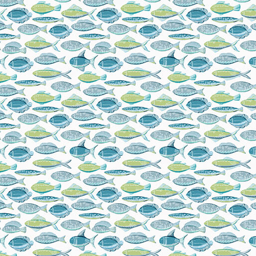 Under The Sea - Fish Swim - White - 16536-09