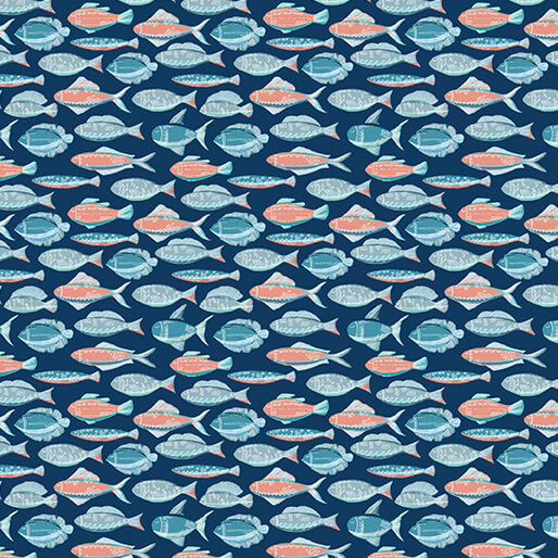 Under The Sea - Fish Swim - Navy - 16536-58