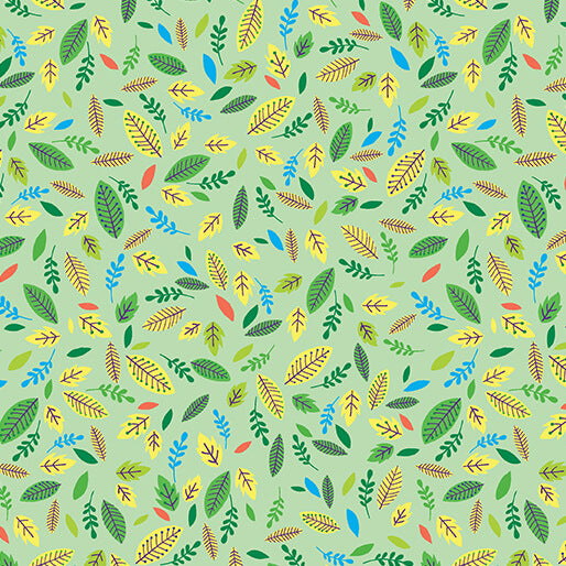 Cheeto's World - Scattered Leaves - Green - 17202-40