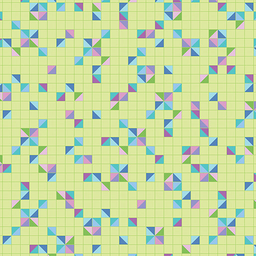 Twilight Serenade - Modern Triangles - Green - 17226-40