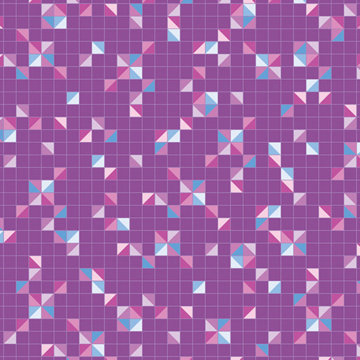 Twilight Serenade - Modern Triangles - Plum - 17226-63