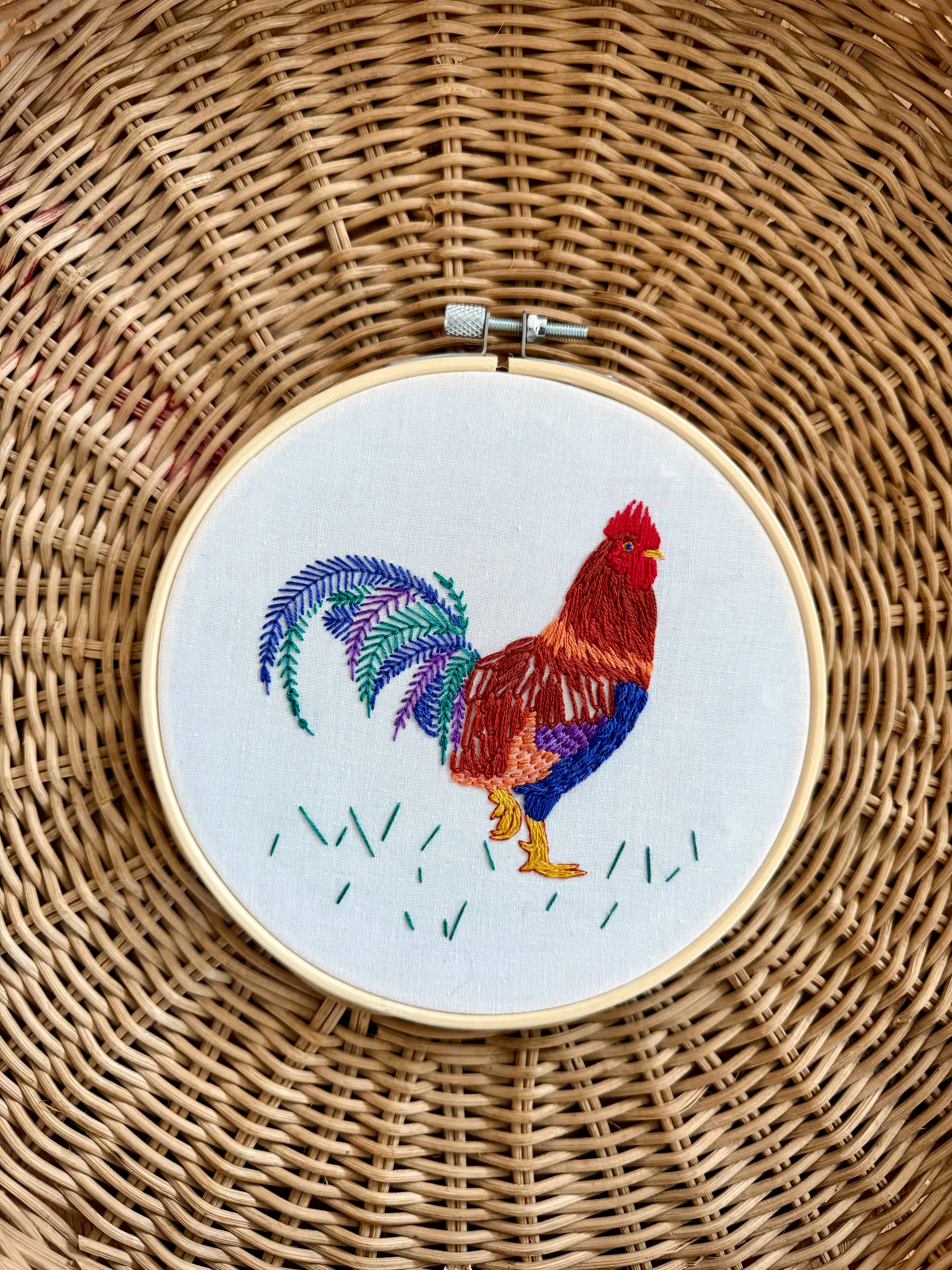 Rustic Rooster Craft DIY Embroidery Kit