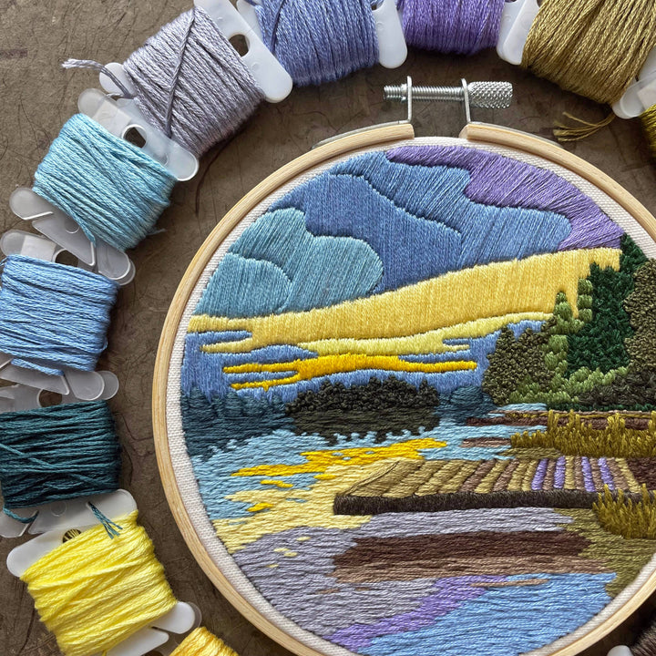 DIY Embroidery Kit - Lakeside (5")