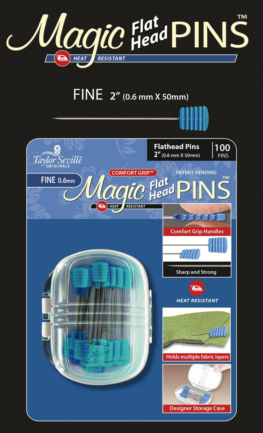 Magic Pins Flat Head Fine 100pc