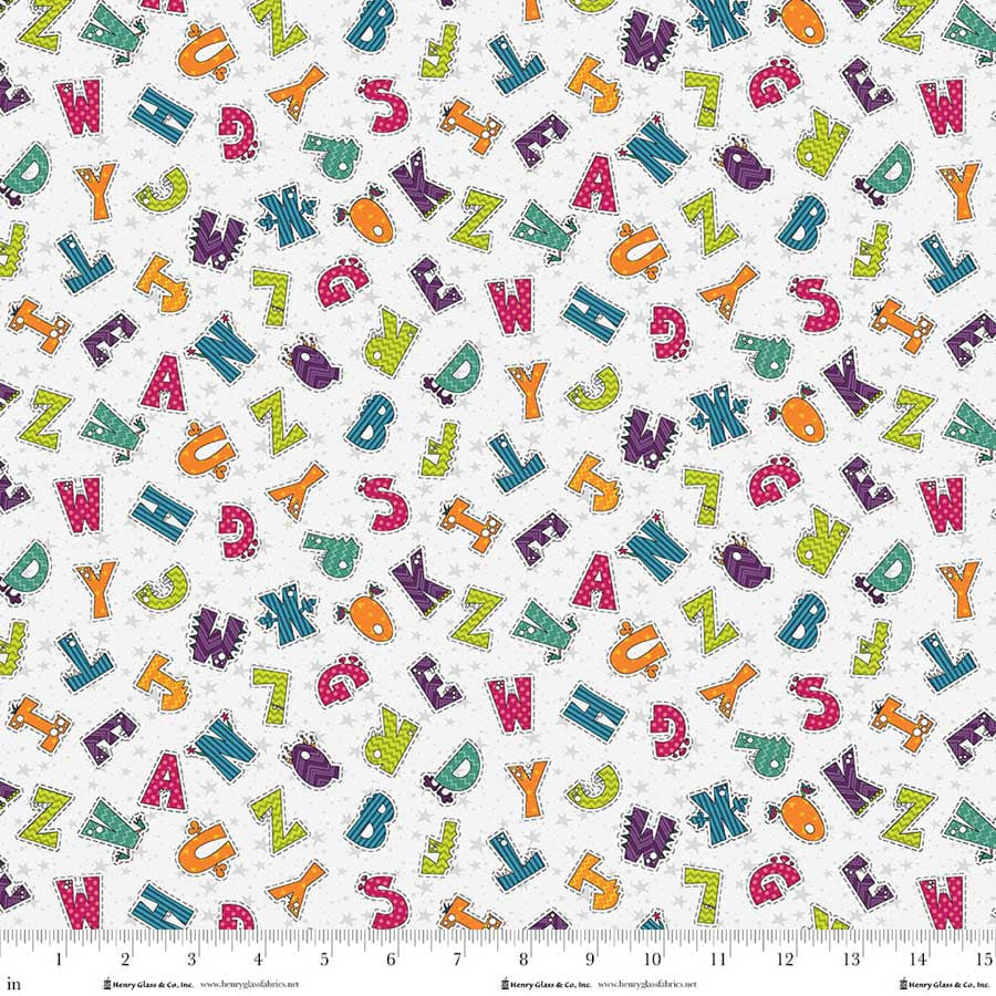 Silly Gilly Returns - Alphabet All Over - White - 2340-01