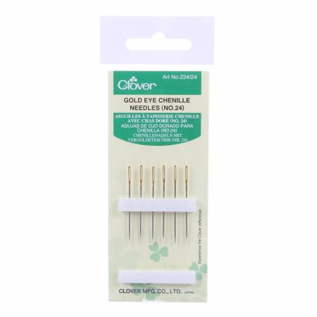 Gold Eye Chenille Needles - Clover - no. 24 234CV-24