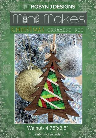 Wood Christmas Tree Ornament Walnut Kit