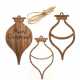 Wood Christmas Bauble Ornament Walnut
