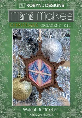 Wood Christmas Snowflake Ornament Walnut