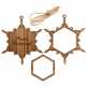 Wood Christmas Snowflake Ornament Walnut