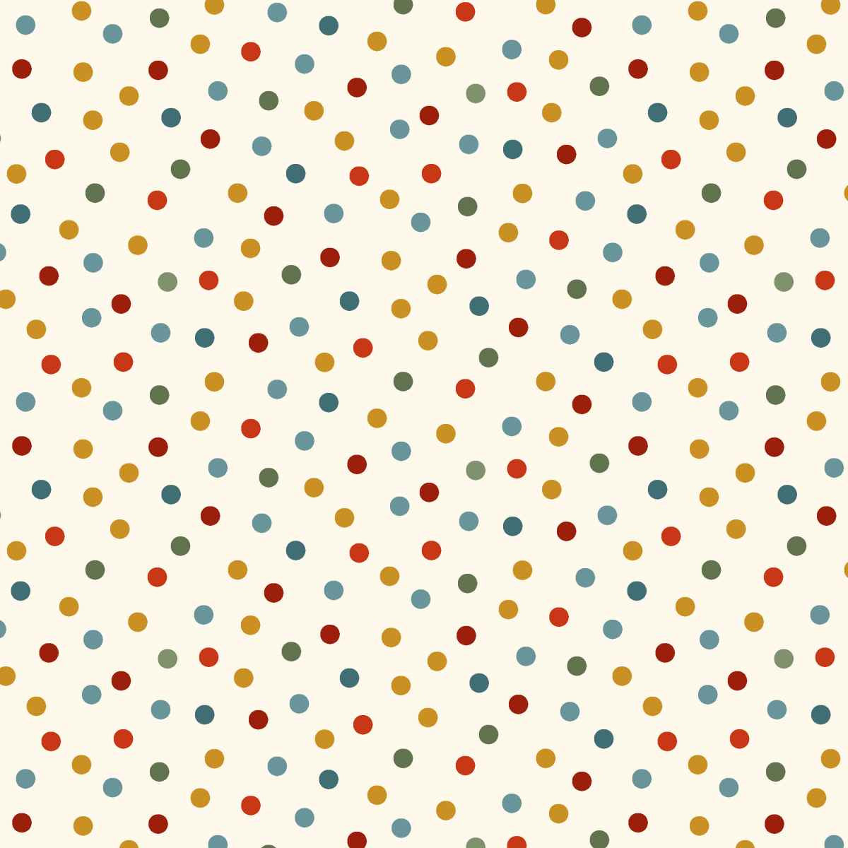Nordic Holiday Village - Dots - Cream Multi - Q-3604-11