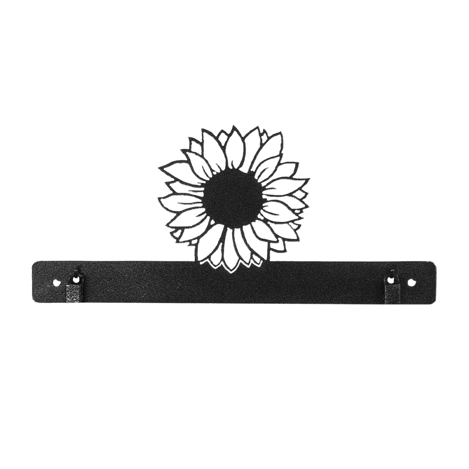 12in Sunflower With Clips - Charcoal
