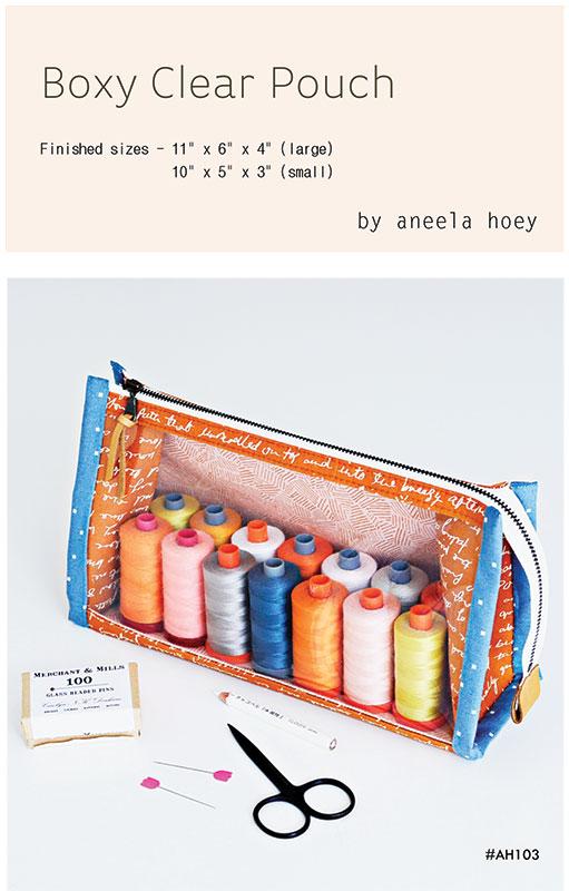 Boxy Clear Pouch Pattern by Aneela Hoey