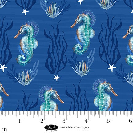 Seatopia - Seahorses - Navy - 4555-77