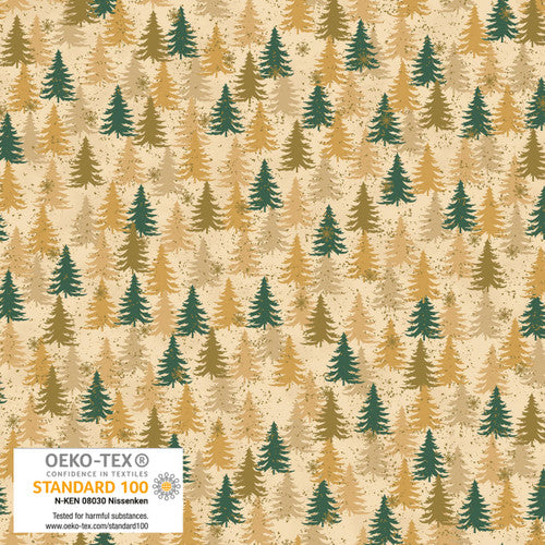 We Love Christmas - Trees Metallic - Beige Gold - 4592M-202
