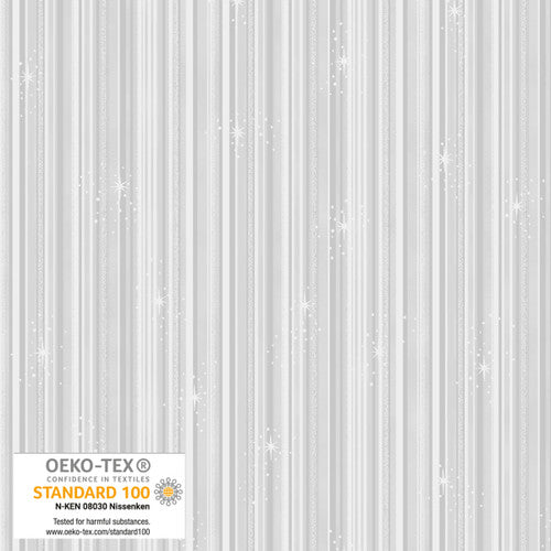 We Love Christmas - Stripe Metallic - Grey Silver - 4592M-906