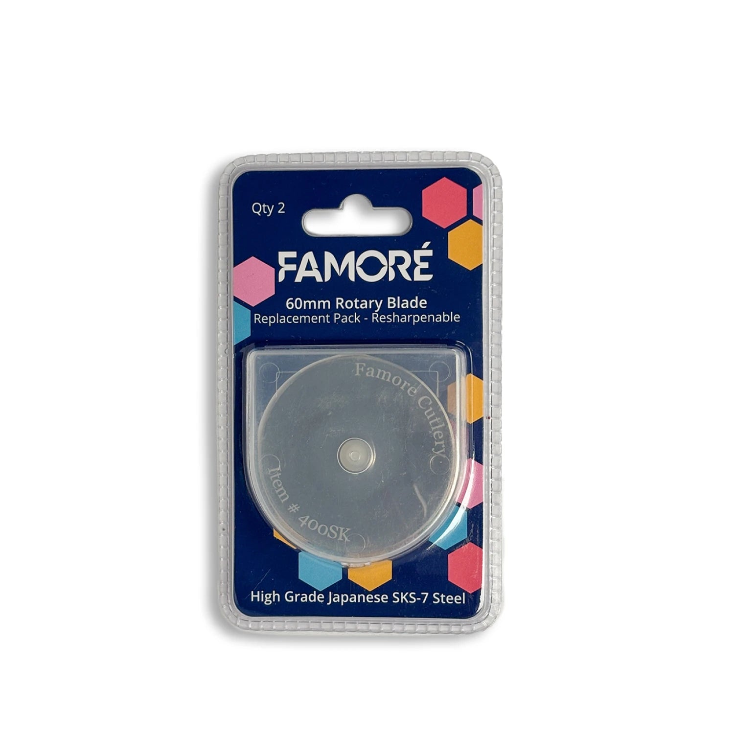 Famore 60mm Rotary Blade Replacement - 2pc