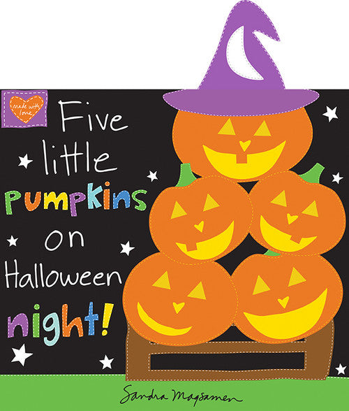 Huggable and Lovable Book Panel - 5 Little Pumpkins 4673P-01