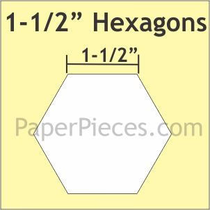 Paper Pieces - 1-1/2" Hexagon Pack 600 Pieces