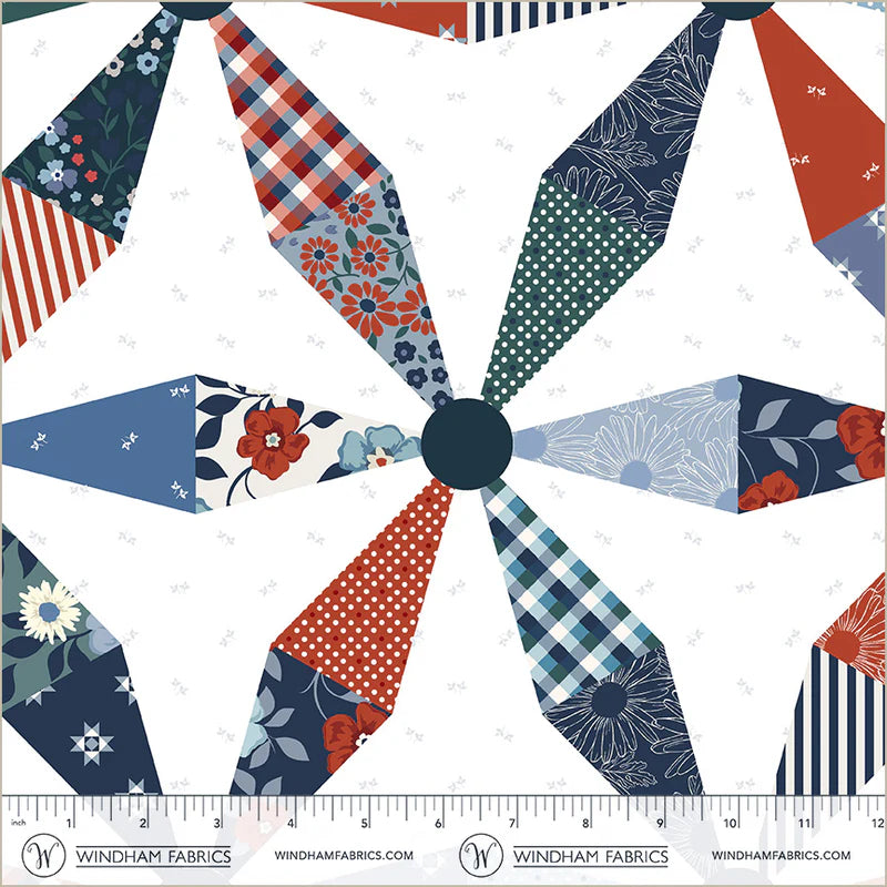 Front Porch - Spinning Daisies Wholecloth - 54868D-X