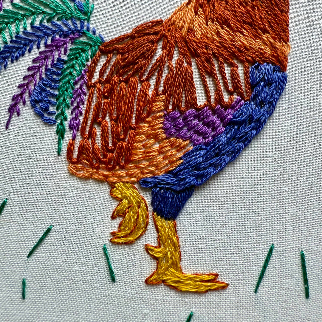 Rustic Rooster Craft DIY Embroidery Kit