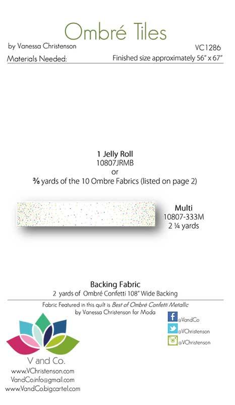 Ombre Tiles Quilt Pattern - V and Co
