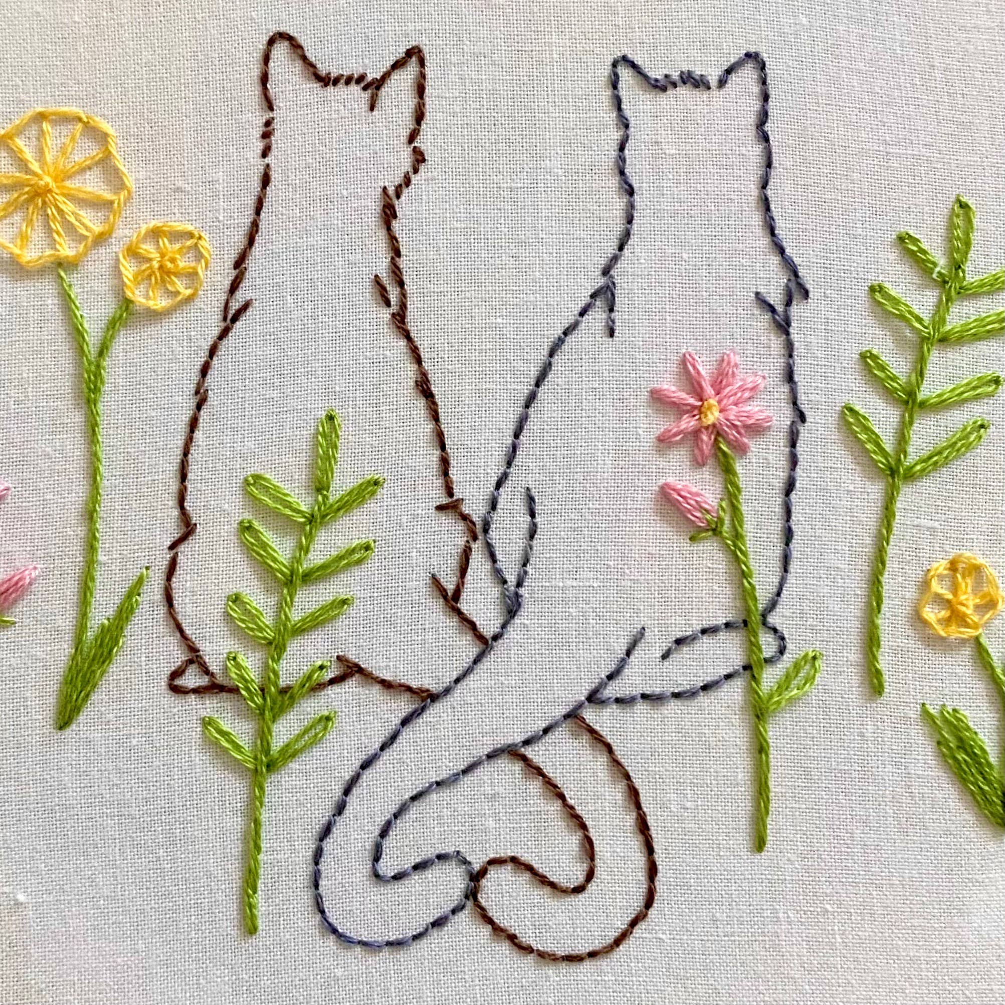 Purr of Heart Cat Craft DIY Embroidery Kit