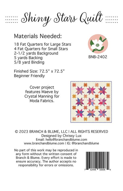Shiny Stars Quilt Pattern