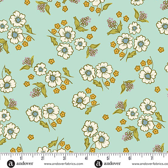 Celestial Garden - Stellar Blooms - Teal - A-10025-T
