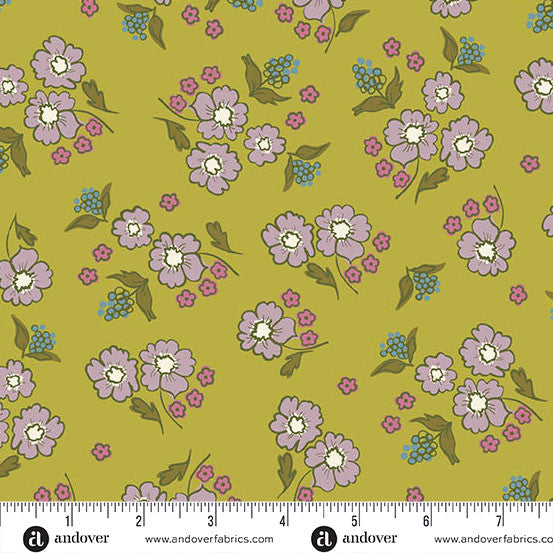 Celestial Garden - Stellar Blooms - Vintage Green - A-10025-V