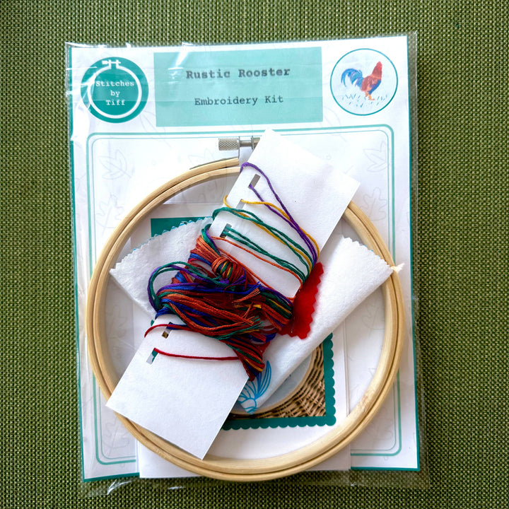 Rustic Rooster Craft DIY Embroidery Kit