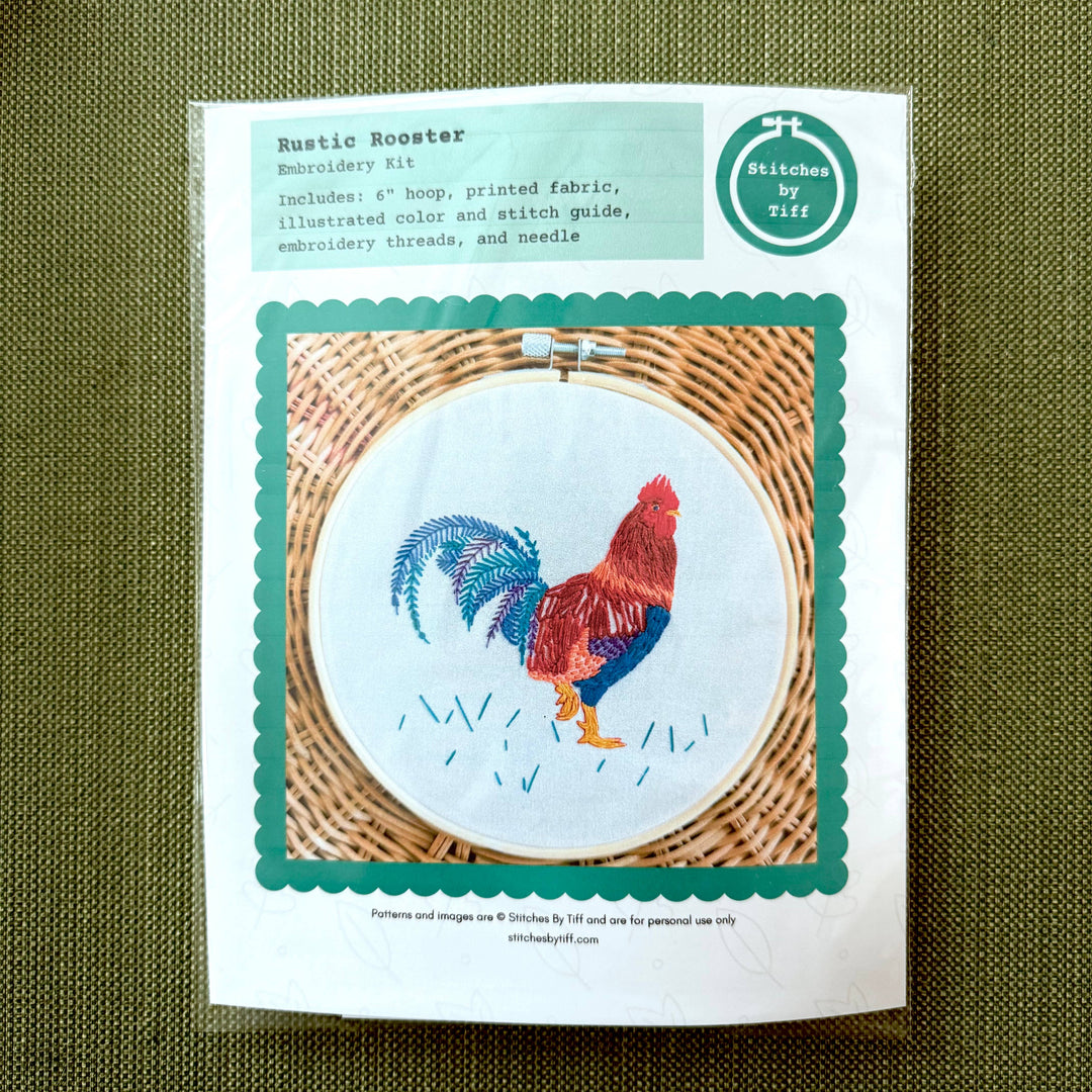 Rustic Rooster Craft DIY Embroidery Kit
