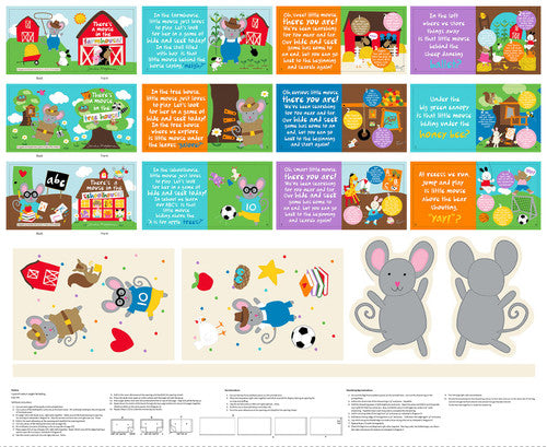 Huggable and Lovable Book Panel - There Is A Mouse - 8185P-01