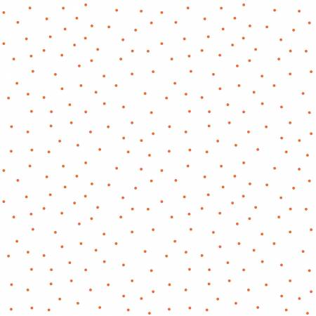Kimberbell - Basics - White/Orange Tiny Dots - 8210M-WO