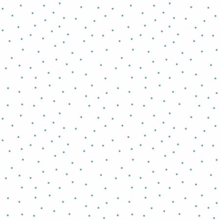 Kimberbell - Basics - White/Teal Tiny Dots  - 8210M-WQ