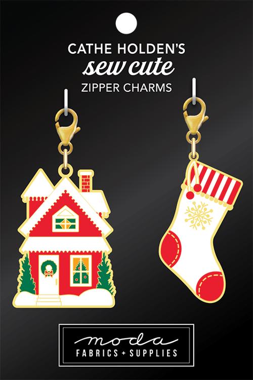 Cathe Holden Zipper Charm - House & Stocking 2ct