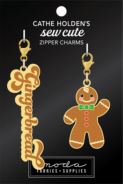 Cathe Holden Zipper Charm - Gingerbread Man 2ct