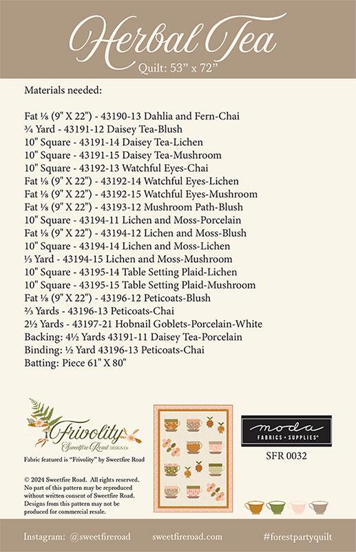 Herbal Tea Quilt Pattern