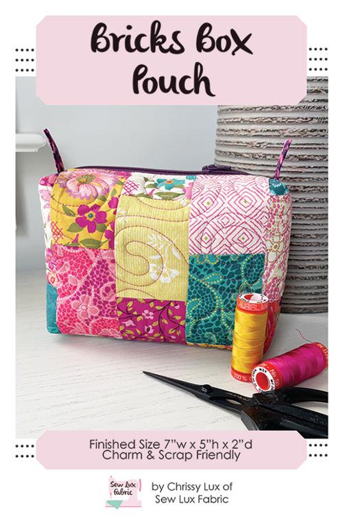 Bricks Box Pouch - Sew Lux Fabric