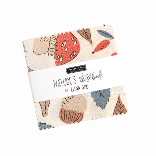 Nature's Sketchbook - Elena Amo - 2.5" Mini Charms - 42pc