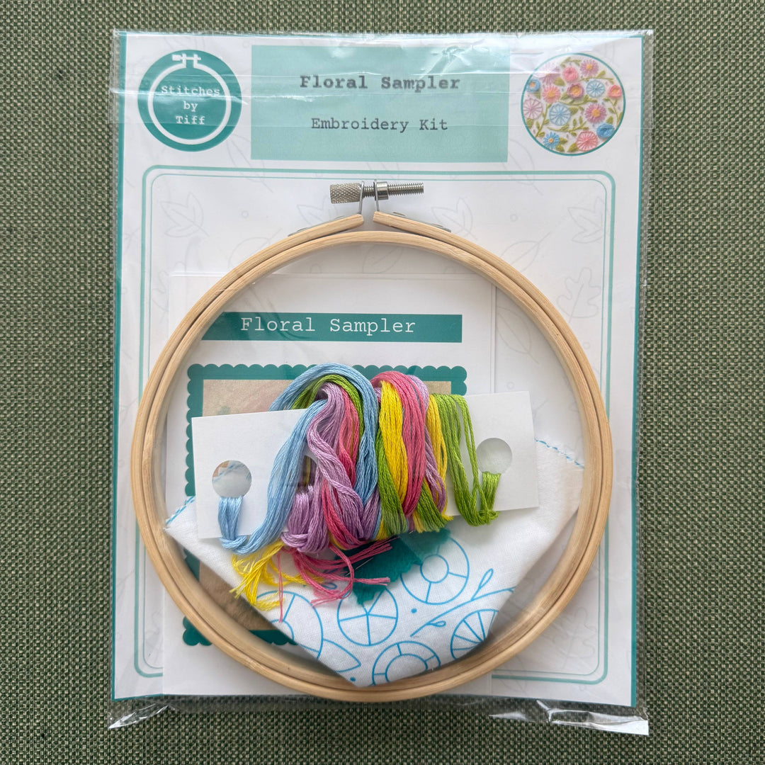 Floral Sampler Craft DIY Embroidery Kit